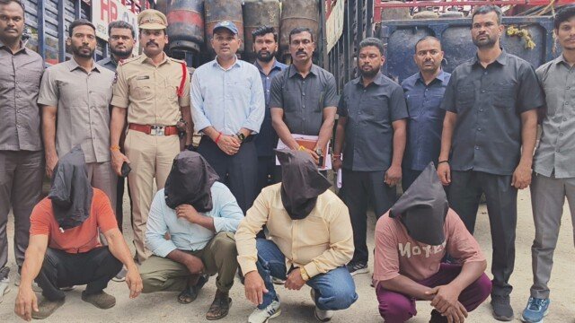 బంజారాహిల్స్‌లో అక్రమ గ్యాస్ సిలిండర్ ముఠా బస్టు – 10 మంది అరెస్ట్